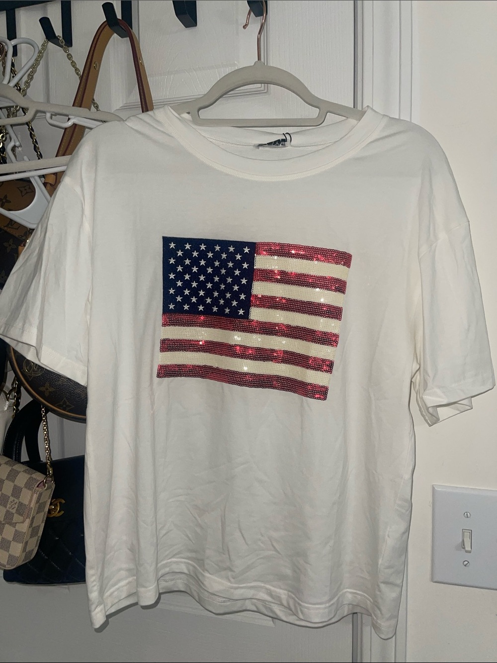 Sequin American Flag Tee
